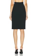 Dolce & Gabbana Deep Split Skirt in Nero, view 3, click to view large image.