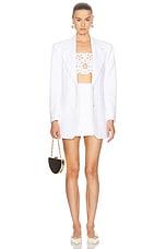 Dolce & Gabbana Mini Skirt in Optical White, view 5, click to view large image.