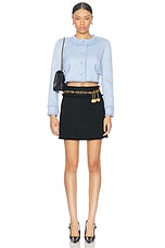 Dolce & Gabbana Mini Skirt in Nero, view 5, click to view large image.