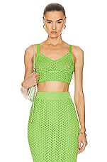 Dolce & Gabbana Knit Bra Top in Verde Chiaro, view 1, click to view large image.