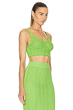 Dolce & Gabbana Knit Bra Top in Verde Chiaro, view 2, click to view large image.