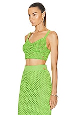 Dolce & Gabbana Knit Bra Top in Verde Chiaro, view 3, click to view large image.