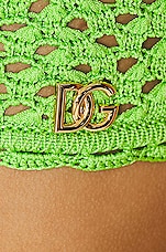 Dolce & Gabbana Knit Bra Top in Verde Chiaro, view 6, click to view large image.