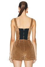 Dolce & Gabbana Sleeveless Corset Top in Sand, view 3, click to view large image.