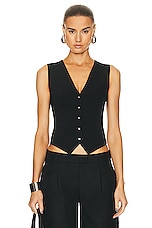 Dolce & Gabbana Vest Top in Nero, view 1, click to view large image.