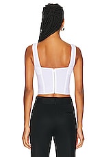 Dolce & Gabbana Bustier Top in Bianco Ottico, view 3, click to view large image.