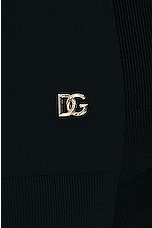 Dolce & Gabbana Strapless Long Sleeve Top in Nero, view 6, click to view large image.
