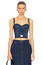 Dolce & Gabbana Shoulder Strap Top in Lightwash, view 1, click to view large image.