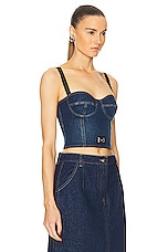 Dolce & Gabbana Shoulder Strap Top in Lightwash, view 2, click to view large image.