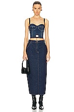 Dolce & Gabbana Shoulder Strap Top in Lightwash, view 4, click to view large image.