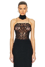 Dolce & Gabbana Laced Top in Nero, view 1, click to view large image.