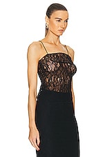 Dolce & Gabbana Laced Top in Nero, view 2, click to view large image.