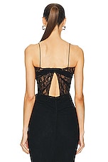 Dolce & Gabbana Laced Top in Nero, view 3, click to view large image.