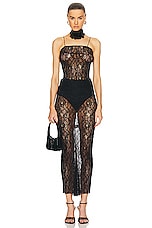 Dolce & Gabbana Laced Top in Nero, view 4, click to view large image.