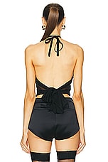 Dolce & Gabbana Halter Top in Nero, view 3, click to view large image.
