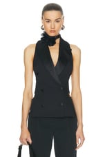 Dolce & Gabbana Tuxedo Vest in Nero, view 1, click to view large image.