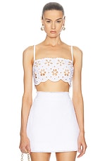 Dolce & Gabbana Bralette Top in Optical White, view 1, click to view large image.