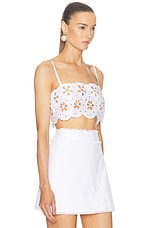 Dolce & Gabbana Bralette Top in Optical White, view 2, click to view large image.