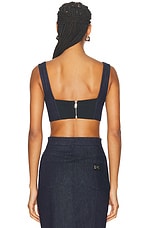 Dolce & Gabbana Denim Bra Top in Black, view 3, click to view large image.