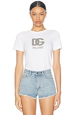 Dolce & Gabbana Logo T-Shirt in Optical White, view 1, click to view large image.