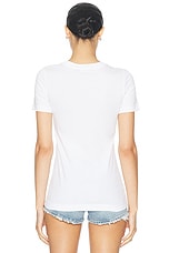 Dolce & Gabbana Logo T-Shirt in Optical White, view 3, click to view large image.