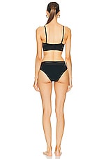 Dolce & Gabbana Logo Band Shoulder Strap Bikini Set in Nero, view 4, click to view large image.