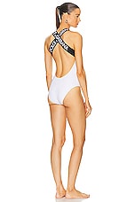 Dolce & Gabbana One Piece Swimsuit in Bianco Ottico, view 1, click to view large image.