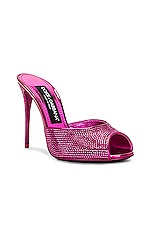 Dolce & Gabbana Keira Mule in Bouganville & Fuxia, view 2, click to view large image.