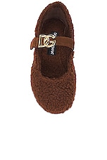 Dolce & Gabbana Ballerina Flat in Marrone & Marrone, view 4, click to view large image.