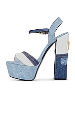 Dolce & Gabbana Extra High Formale Pump in Blue, view 5, click to view large image.