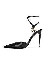 Dolce & Gabbana Formale Pump With Metal Logo in Black, view 5, click to view large image.