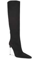 Dolce & Gabbana Knee High Boot in Nero, view 2, click to view large image.
