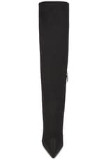 Dolce & Gabbana Knee High Boot in Nero, view 4, click to view large image.