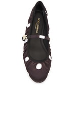 Dolce & Gabbana Ballerina Flat in Nero, view 4, click to view large image.