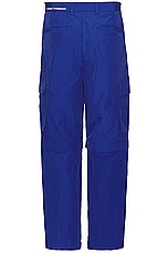 DOUBLE RAINBOUU Cargo Zip Pant in Electric Blue, view 3, click to view large image.