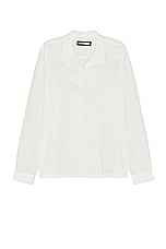 DOUBLE RAINBOUU Long Sleeve Shirt in Blazed White, view 1, click to view large image.