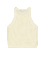 DOUBLE RAINBOUU Mesh Tank in Cream, view 2, click to view large image.