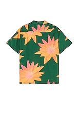 DOUBLE RAINBOUU Short Sleeve Hawaiian Shirt in Blood Orange, view 2, click to view large image.