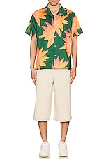 DOUBLE RAINBOUU Short Sleeve Hawaiian Shirt in Blood Orange, view 4, click to view large image.