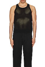 DOUBLE RAINBOUU Mesh Tank in Black, view 3, click to view large image.