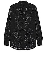 DOUBLE RAINBOUU Sundown Shirt in Black Lace, view 1, click to view large image.