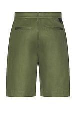 DARKPARK Danny Wide Leg Shorts in Military Green, view 2, click to view large image.