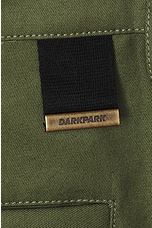 DARKPARK Danny Wide Leg Shorts in Military Green, view 3, click to view large image.