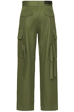 DARKPARK Saint Heavy Twill Cargo Pants in Military Green, view 2, click to view large image.