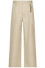 DARKPARK Daniel Wide Leg Trousers in Beige, view 1, click to view large image.