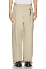 DARKPARK Daniel Wide Leg Trousers in Beige, view 5, click to view large image.