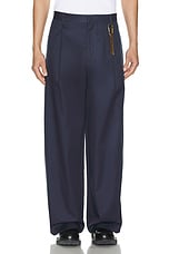 DARKPARK Daniel Wide Leg Trousers in Blue Navy, view 5, click to view large image.
