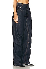 DARKPARK Daisy Wide Leg in Blue Denim, view 2, click to view large image.
