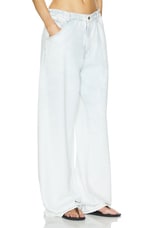DARKPARK Iris Tencel Paperbag Wide Leg in Ice Blue, view 2, click to view large image.