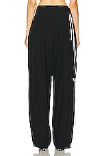 DARKPARK Phebe Crystal Chain Adorned Wide Leg Pant in Black, view 4, click to view large image.